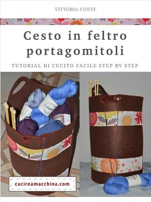 cover image of Cesto in feltro portagomitoli e lavori a maglia